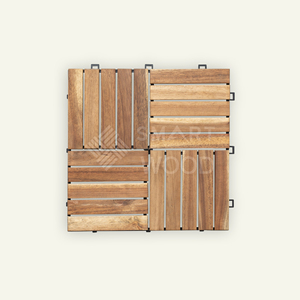SMARTWOOD Eco-friendly Outdoor Acacia Decking <b>Tile</b> Anti-slip Wood <b>Plastic</b> Composite Deck <b>Tile</b> Exterior WPC Flooring for Veranda - Product Image 4