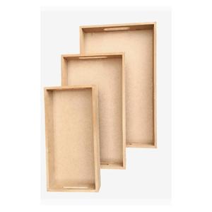 Plateau de service en bois massif de qualité supérieure, extra large, pour le petit-déjeuner, le thé, le café, l'ottoman, plateau décoratif pour la nourriture - Product Image 2