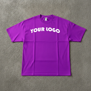 Camiseta Extra Grande de Algodón con Estilo Hip Hop, Hombros Caídos, Logotipo Personalizado, Talla Grande para Hombre - Product Image 3