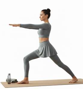 Conjunto de Yoga y Pilates Personalizable OEM, Ropa de Yoga de Alta Calidad para Gimnasio, Material de Nailon, Diseño 2 en 1, Secado Rápido, para Todas las Temporadas - Product Image 2