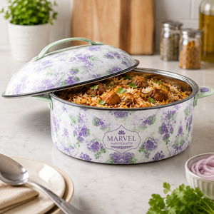 Casserole isotherme en acier inoxydable Marvel Handicrafts avec couvercle, chauffe-plat pour servir des plats lors de l'Aïd et du Ramadan, bol de service pour la cuisine - Product Image 4