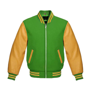 Veste universitaire verte pour homme, coupe classique, col rabattu, simple boutonnage, style décontracté, pour l'automne - Product Image 4