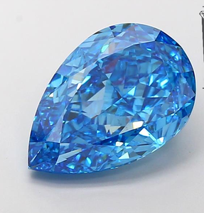Diamante Cultivado en Laboratorio con Certificación IGI, Corte Pera de 7.06 CT, Color Azul Intenso Fantasía, Claridad VS1, CVD LG 728573789, ROYAL GEMS para Joyería - Product Image 1