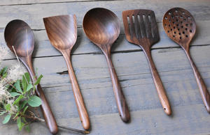 Espátula de madera de alta calidad para cocinar utensilios de cocina de madera con espátula de madera natural Espátula de tendencia superior Diseño único - Product Image 5