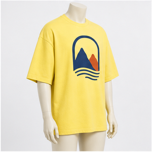 T-shirt en coton 100% à épaules tombantes, coupe oversize streetwear, illustration Golden Sprig, séchage rapide, tissu tricoté 220g pour une qualité supérieure - Product Image 4