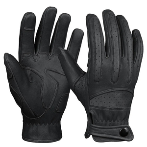 Nouveaux gants de moto en cuir, unis et à séchage rapide, fabriqués avec les meilleurs matériaux, disponibles au prix le plus bas. - Product Image 6