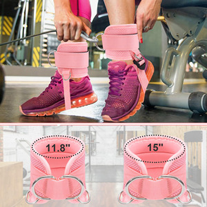 Anillas Metálicas en D para Cables de Gimnasio, Accesorios para Máquinas de Gimnasio, Ejercicios de Piernas, Levantamiento de Pesas, Tobilleras de Spandex y Nailon - Product Image 6