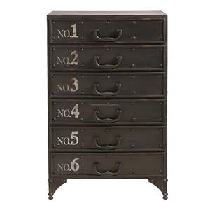 Mesa Auxiliar de Madera Maciza de Estilo Moderno con Cajones Numerados, Mueble de Almacenamiento Vintage para Sala de Estar y Almacén - Product Image 2