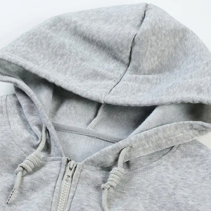 Custom Full Zip Hoodie – 100% Premium Cotton Fleece Solid Color Full-Length Zipper Comfortable Fit Hoodie OEM & Private Label - Product Image 4