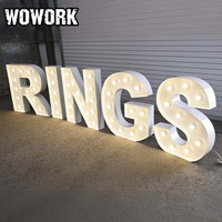 2026 WOWORK En gros Grandes lettres lumineuses LED en métal de 3ft, 4ft, 5ft, lettres marquee 'love' pour décoration de mariage, de remise de diplôme et d'événements