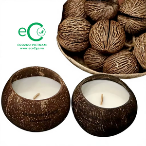Polished or Natural Color for Coconut Shell Bowl <b>Candle</b>/ Coconut Bowl Scent <b>Candle</b> High Quality and <b>Cheap</b> Price From Eco2go VN - Product Image 4