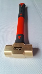 Maillet en laiton de qualité export 500 g avec manche en fibre de verre, anti-étincelle, outil industriel robuste - Product Image 5
