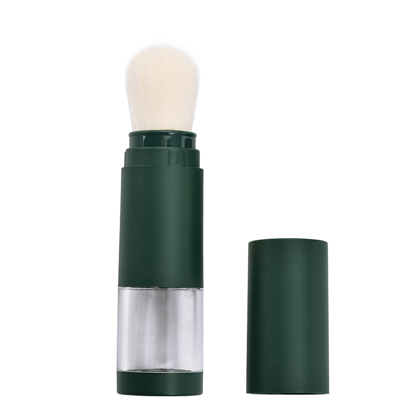 powder jar with brush dispenser