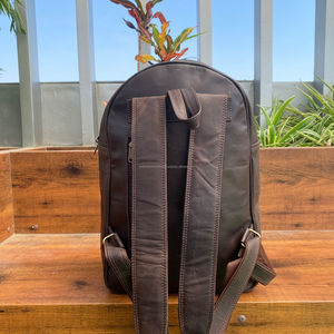2024 New Custom Vintage Genuine Leather Camping Outdoor Travel Hiking Laptop Casual Sports Rucksack Backpack <b>Bag</b> <b>for</b> <b>Men</b> & Women - Product Image 5