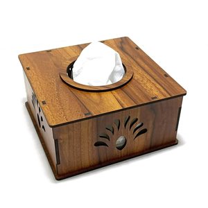 Boîte à mouchoirs en bois artisanale moderne et écologique, porte-mouchoirs en papier, finition brune, support décoratif pour tables à manger, restaurants - Product Image 1