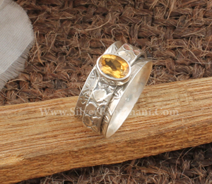 Bague de mariage en citrine naturelle, argent sterling 925, pierre précieuse jaune pour femme, pierre de naissance de novembre, bijoux fins, vente en gros - Product Image 2