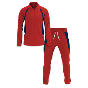 Custom <b>Polyester</b> <b>Tracksuit</b> for Men Full Zip Sports Training Jogging Set with Jacket and Pants Wholesale Supplier - Product Image 1