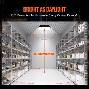Luci LED Commerciali Industriali per Tettoie 80W 8800LM 5000K Luce Diurna, Confezione da 4, 25.6x25.6cm, Montaggio Superficiale C per Tettoie Esterne - Product Image 5
