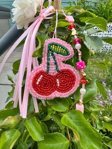 Premium Handmade Floral Embroidery Beaded <b>Keychain</b> with Traditional Craftsmanship Decorative Key Holder Bag Charm and Gift Idea - Product Image 5