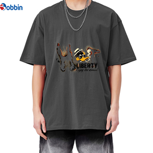 Camiseta Personalizada con Logotipo para Hombre, Talla Grande, Cuello Redondo, Manga Corta, Estampado de Dibujos Animados, Camiseta Lisa Extra Grande Unisex para Hombre - Product Image 1