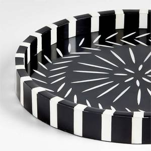 Elegant Resin Inlay <b>Vanity</b> Tray with Arabic Inspired Motif Handmade Decorative Organizer for Luxury Home Decor - Product Image 2