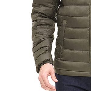 2025 Men's High Down Hooded Winter Bomber Puffer <b>Jacket</b> Bright Shiny Short Thick <b>Canvas</b> <b>Jacket</b> with Street Style Trend - Product Image 6