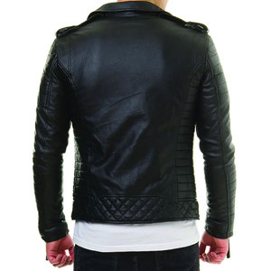Dernier style, produit très vendu, veste en cuir pour homme, veste de motard, mode, écologique, automne-hiver, imperméable, manteau en cuir - Product Image 4
