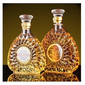 High Quality 500ml 750ml Glass Brandy Spirits <b>Bottle</b> with Cork and Labels Empty for Whiskey Tequila Gin - Product Image 5