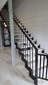 Barandilla de escalera de hierro forjada a mano, fácil de instalar para balcones y escaleras – Diseño moderno, resistente al óxido. - Product Image 3