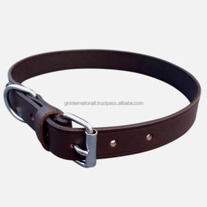 Collar de perro de cuero con brida inglesa original, collar de perro de cuero genuino resistente y accesorios con herrajes ajustables - Product Image 1