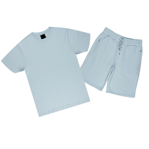 Conjunto de Camiseta y Pantalones Cortos de Secado Rápido para Hombre, Manga Corta, Ropa Deportiva Informal de Verano, Conjunto de Dos Piezas a Juego, Venta al Por Mayor Personalizada - Product Image 1