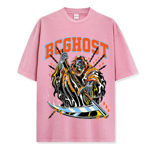 Camiseta Extra Grande Personalizada para Hombre, 100% Algodón, 220 g/m², Estampado Gráfico, Cuello Redondo, Estilo Casual Urbano, Venta al Por Mayor OEM - Product Image 4