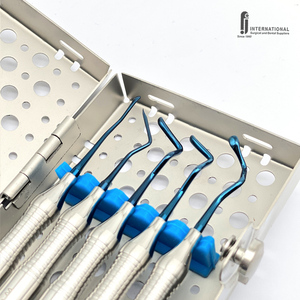 Kit de túnel dental manual de acero inoxidable de alta calidad, 5 piezas con estuche, ligero y reutilizable, certificado CE - Product Image 4