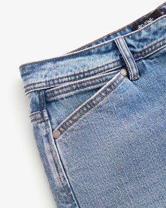 Jean en denim décontracté et formel pour homme, coupe droite, respirant, délavage chimique, 100 % coton, poids moyen, automne, fabriqué au Vietnam - Product Image 3