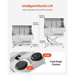 อ่างอาบน้ำกรูมมิ่งสุนัขไฟฟ้า50นิ้วพร้อมเครื่องกรองน้ำสแตนเลสผลิตภัณฑ์ทำความสะอาดและอาบน้ำสัตว์เลี้ยง - Product Image 3