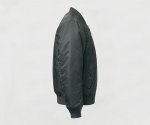 Chaqueta Bomber para Hombre, Color Sólido, Cierre de Cremallera, Resistente al Viento, Prenda Exterior Informal, Corte Regular, Material de Poliéster, Cuello Camisero - Product Image 3