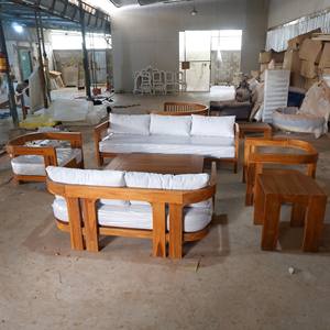 Ensemble de canapés en teck pour patio extérieur - Product Image 1