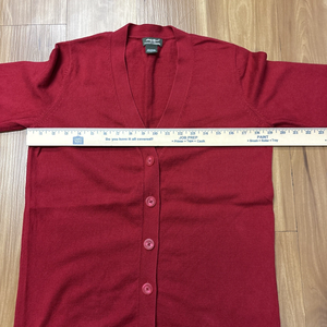 <b>Fire</b> Knight Men's Red Knitted Cardigan Long Sleeve Solid Color Button Front Autumn Sweater - Product Image 5