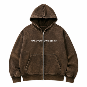 Fournisseur de vêtements de marque privée : Sweat à capuche zippé streetwear personnalisé, impression en relief, broderie, tissu épais - Product Image 5