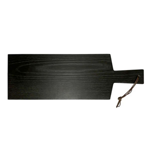 Tabla de cortar de madera oscura personalizada, tabla de cortar de nogal negro resistente, bandeja larga para servir, tabla de charcutería con asa - Product Image 1