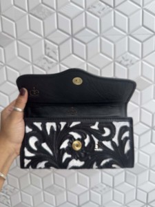 Luxury Designer Hand <b>Tooled</b> Carving <b>Leather</b> Clutch Phone Case Snap Stylish Black Winter Hot Sale Wallet Western Multi Uses - Product Image 4