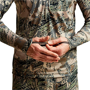 Sudadera con capucha de caza de peso pesado, de tejido softshell transpirable, con aislamiento de forro polar, media cremallera, para otoño - Product Image 6
