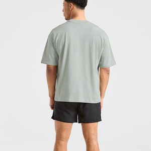 เสื้อยืดสตรีทแวร์คอกลมสีขาวเนื้อผ้าคอตตอนคุณภาพดี ระบายอากาศได้ดี ทรงโอเวอร์ไซส์ ไหล่ตก พิมพ์ลายโลโก้ได้ตามต้องการ เนื้อผ้าหนา - Product Image 4