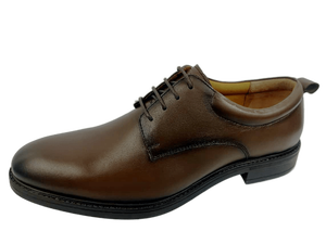 Dlords Christofer – Chaussures Richelieu marron en cuir véritable pour homme, à bout pointu, à lacets, respirantes, doublure en peluche, logo embossé, pour le bureau et la carrière - Product Image 4