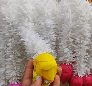 Guirnaldas de Flores de Jazmín Blanco de Plástico Artificial, Capullos de Loto, Decoración Tradicional para el Hogar, Adornos Colgantes para Bodas Indias, Festivales, Pooja - Product Image 2