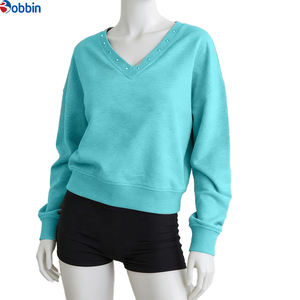 BOBBIN INDUSTRIES Sudaderas de Mujer de Algodón 100% Gris con Tachuelas, Anti-Pilling, Tallas Grandes, de Alta Calidad, Personalizadas, las Más Vendidas - Product Image 1