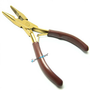 Kit for <b>Micro</b> Link Hair Feather <b>Extensions</b>: Pliers, <b>Micro</b> Pulling Needle, and Loop Threader Customized ZETOMED PRO - Product Image 2