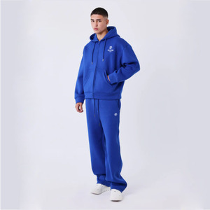 Ensemble de survêtement bleu royal pour homme – Sweat à capuche zippé et pantalon de jogging - Product Image 1