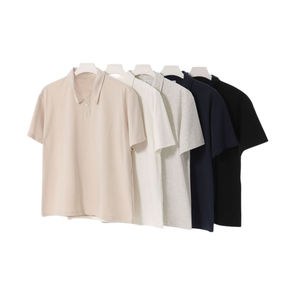 เสื้อโปโลลำลองแฟชั่นทรงหลวม ผ้าฝ้ายพรีเมียม ระบายอากาศได้ดี เหมาะสำหรับเล่นกีฬา ดีไซน์ทันสมัย - Product Image 1