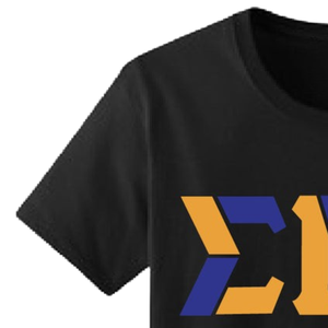 T-shirt décontracté noir pour femme Sigma Gamma Rho à blocs de couleur et lettres grecques, tee-shirt de sororité à manches courtes avec motif graphique personnalisé grec - Product Image 4